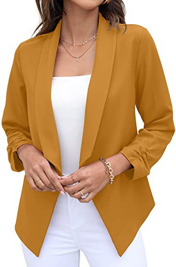Damer Elegant Jakke med asymmetrisk Snit og raffinerede Detaljer Stilla