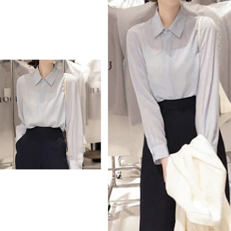 Dame elegant skjorte bluse lavet af let, åndbart materiale Stilla