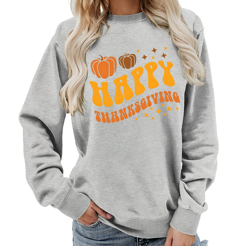 Dame sweater med festligt græskar motiv og behagelig pasform Stilla