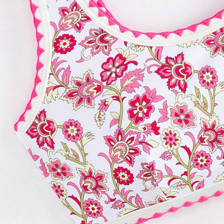 Dame Floral Print Bralette og Høj Talje Bikini-Bukser Sæt Stilla