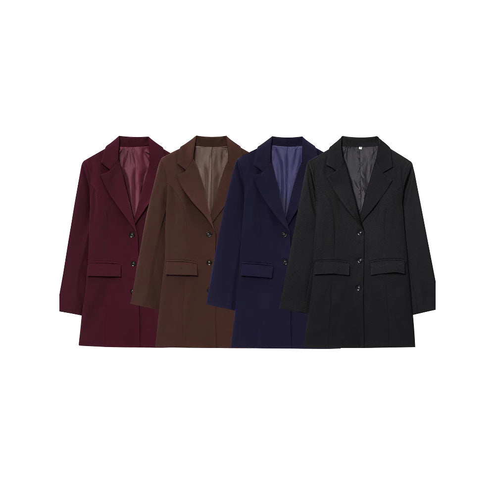 Dame elegant blazer med tætsiddende snit Stilla