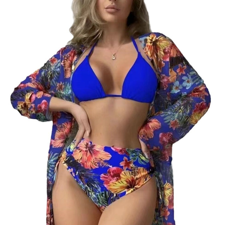 Dame bikini-sæt med kvalitets triangel-top og høj talje Stilla