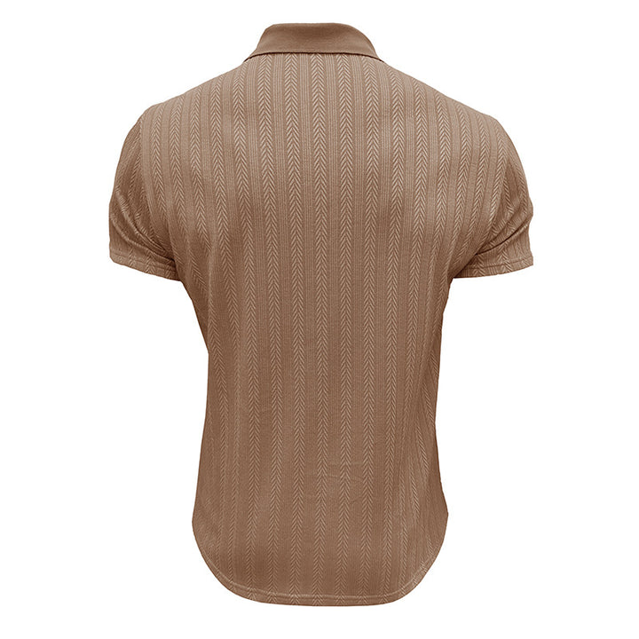 Herrer Kortærmet Poloshirt med høj Krave Stilla