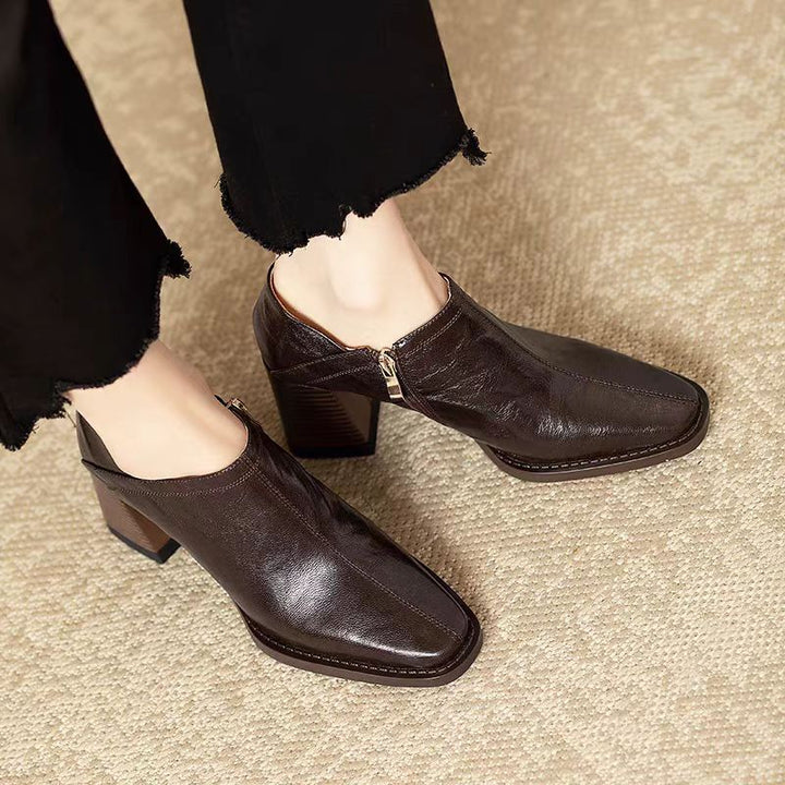 Dame elegante Mules med modisch blokhæl og smidigt overmateriale Stilla