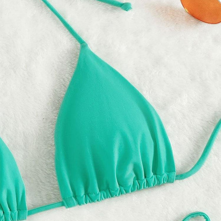 Dame Triangel-Bikini med justerbare stropper og sidelændebånd Stilla