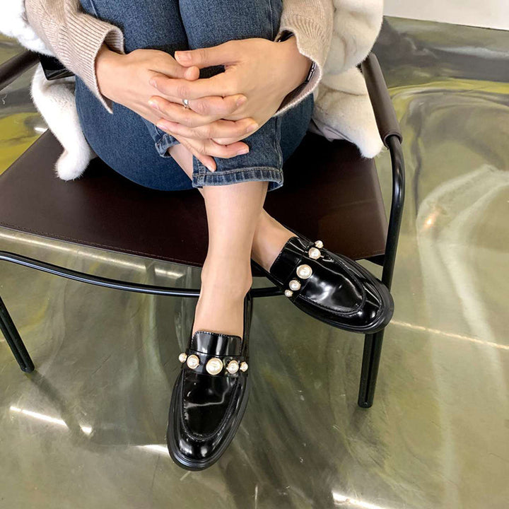 Dame elegante laksko med perleaccent Stilla