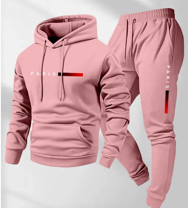Kvinders hoodie og joggingbukser sæt med moderne Paris design Skovae