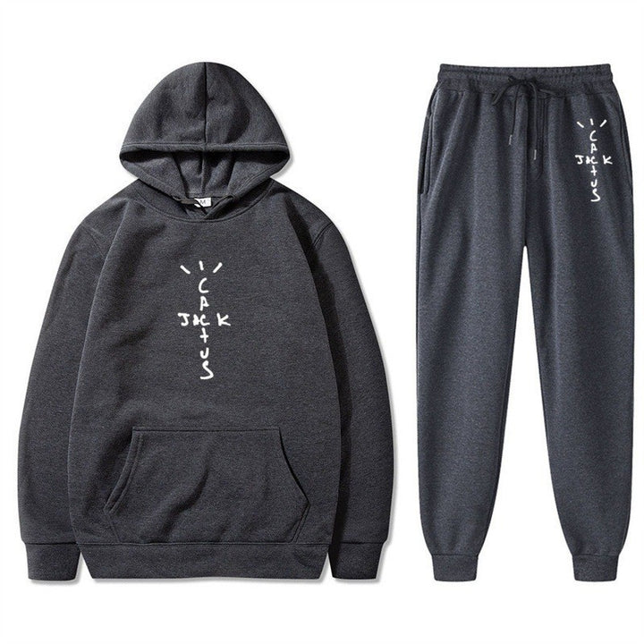 Dame Hoodie og Joggingbukser Sæt med Kreativ Bogstaver Skovae