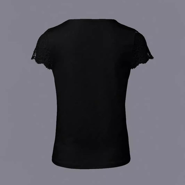 Dame V-hals T-shirt med spidse ærmer Stilla