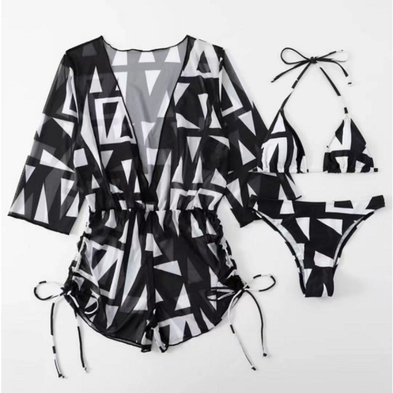 Dame Badetøj med transparent Kimono-udseende Stilla