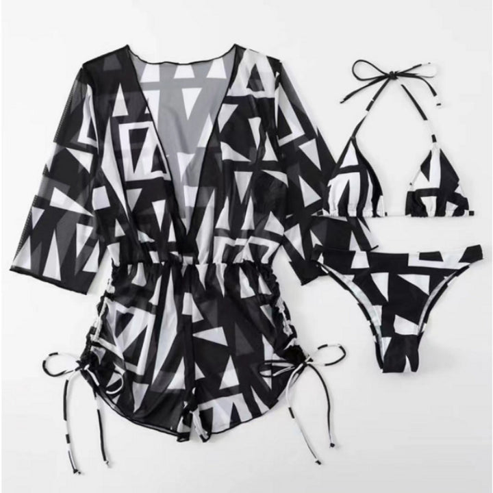 Dame Badetøj med transparent Kimono-udseende Stilla