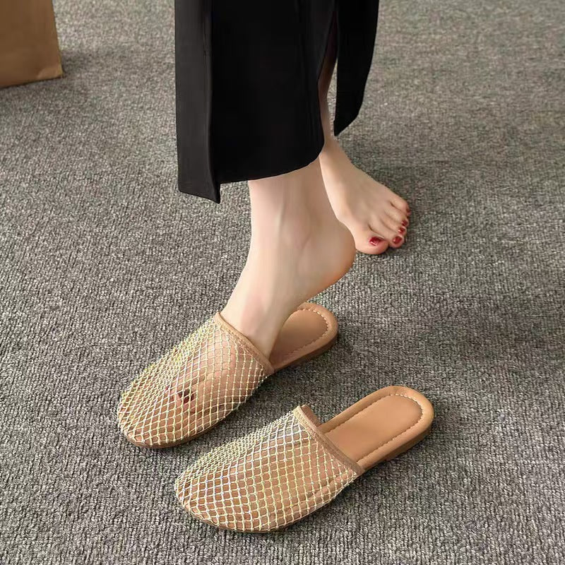 Dame Riemchen-Mules med Strass-dekoration Stilla
