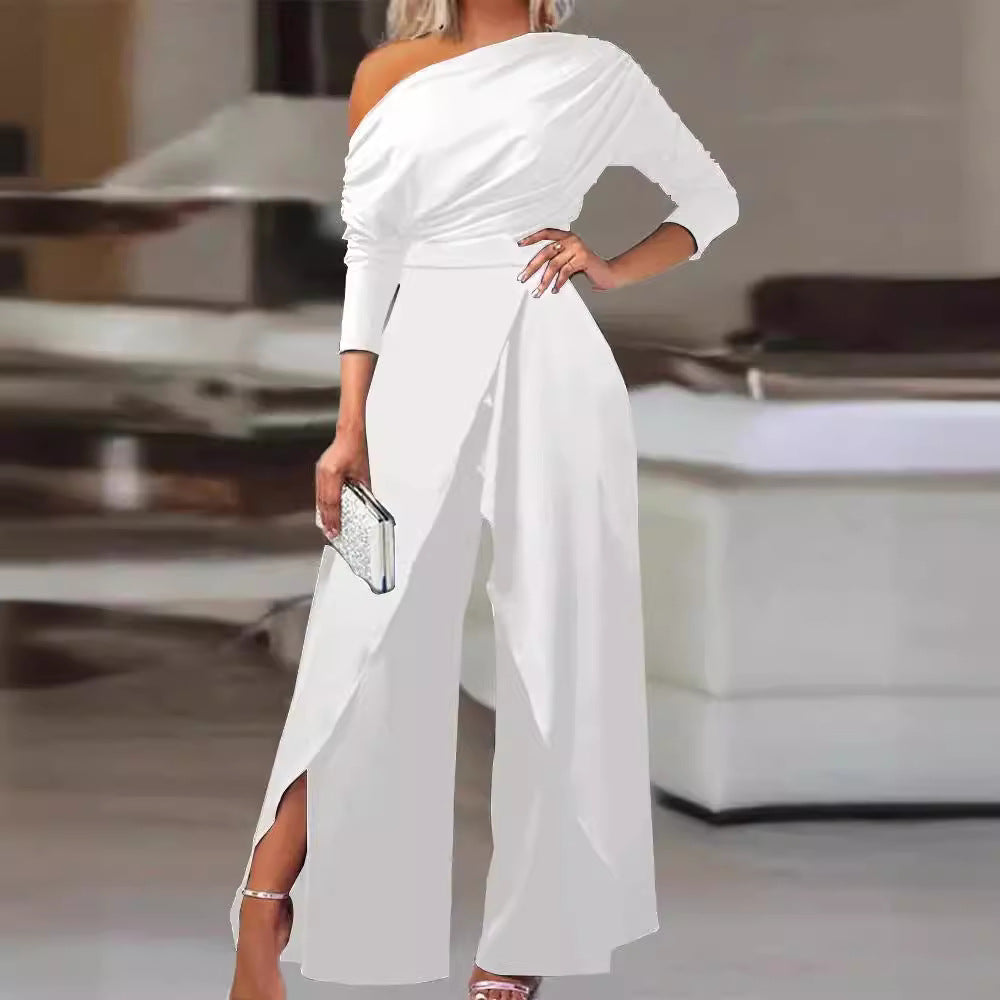 Dame onepiece med elegant asymmetrisk skæring Stilla
