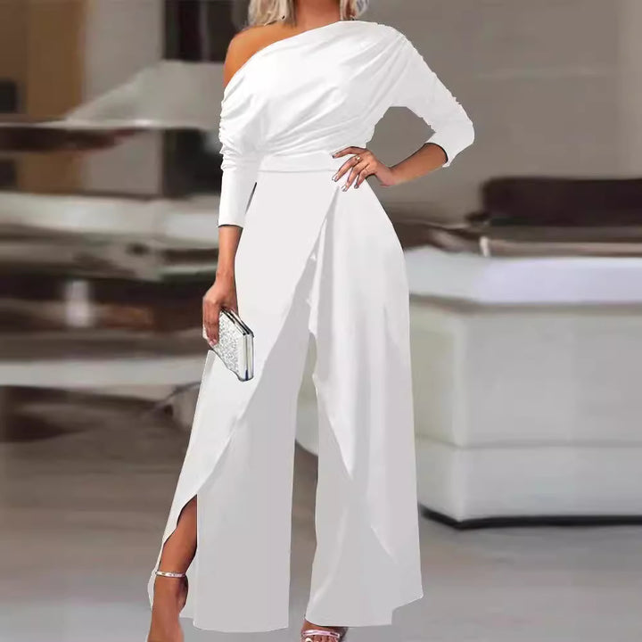 Dame onepiece med elegant asymmetrisk skæring Stilla