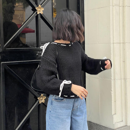 Kvinders Chunky Strikpullover Sweatshirt Stilla