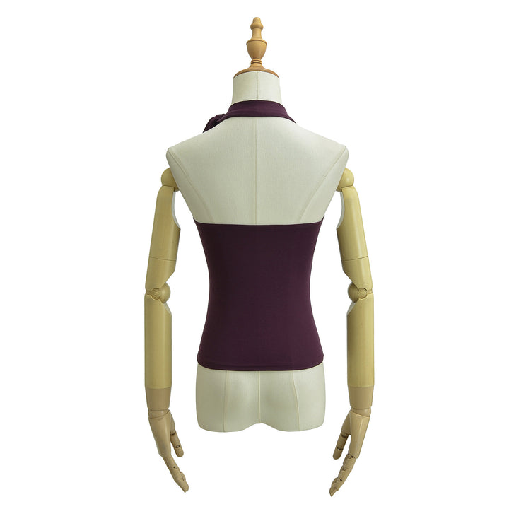Dame asymmetrisk halterneck top med elegant sløjfe og charmerende snit Stilla