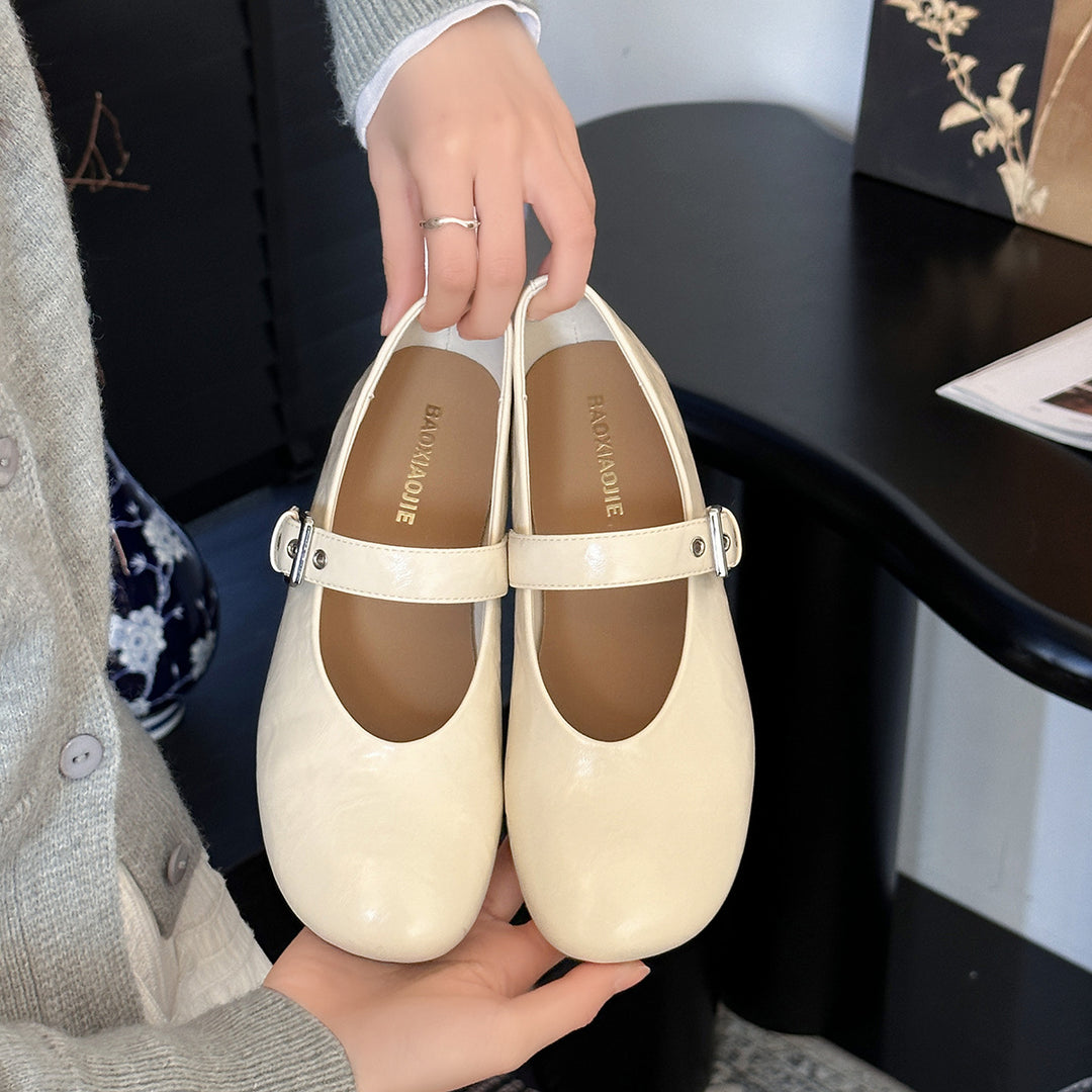 Dame elegante spænde bælte ballet flade Stilla