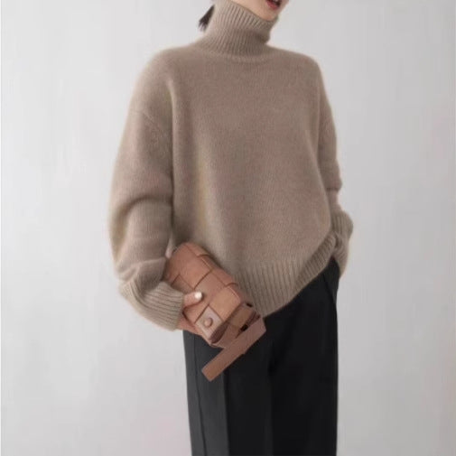 Dame hyggelig rullekrave sweater Stilla