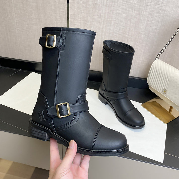 Dame støvler med fashionable spænder Stilla