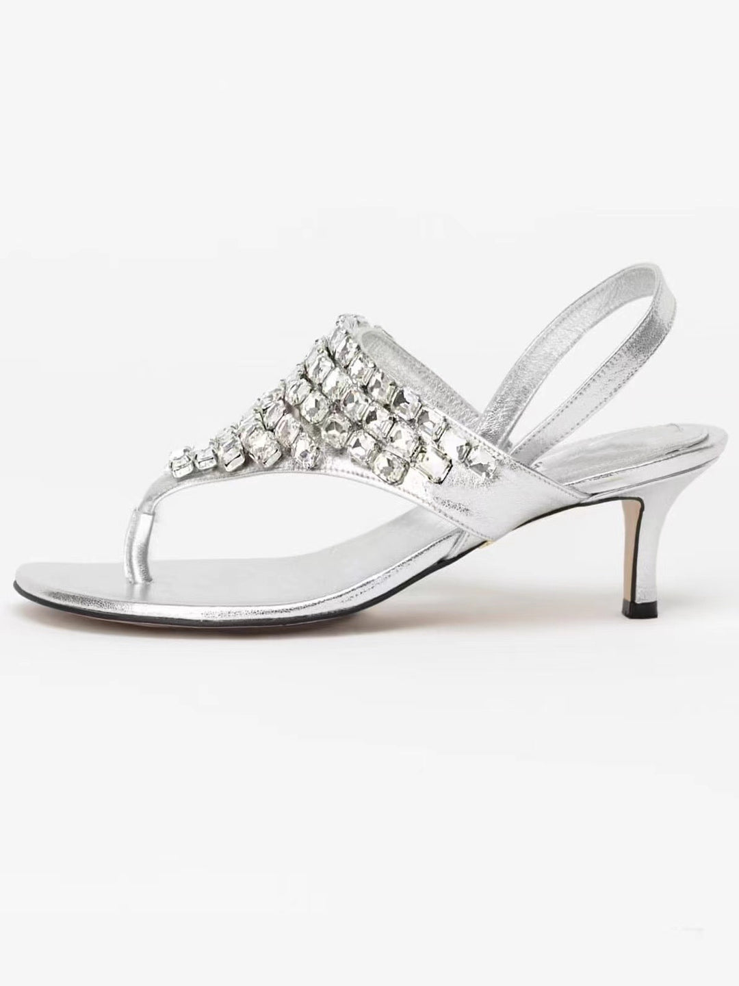Dame Elegant med strass dekoreret Slingback Sandaler Stilla