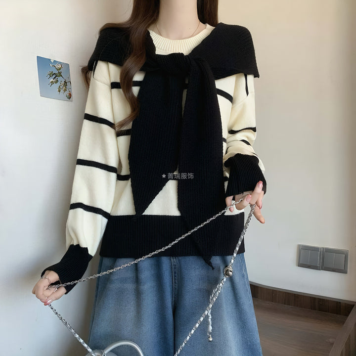 Kvinders casual sweater med snøring Stilla