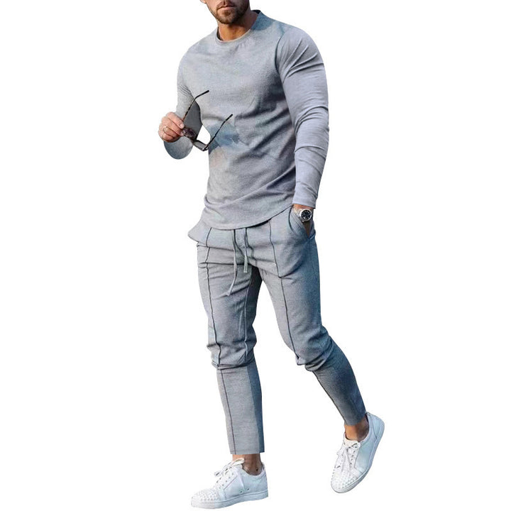 Herrer fritids-loungewear-sæt med langærmet trøje og komfortable joggingbukser Stilla