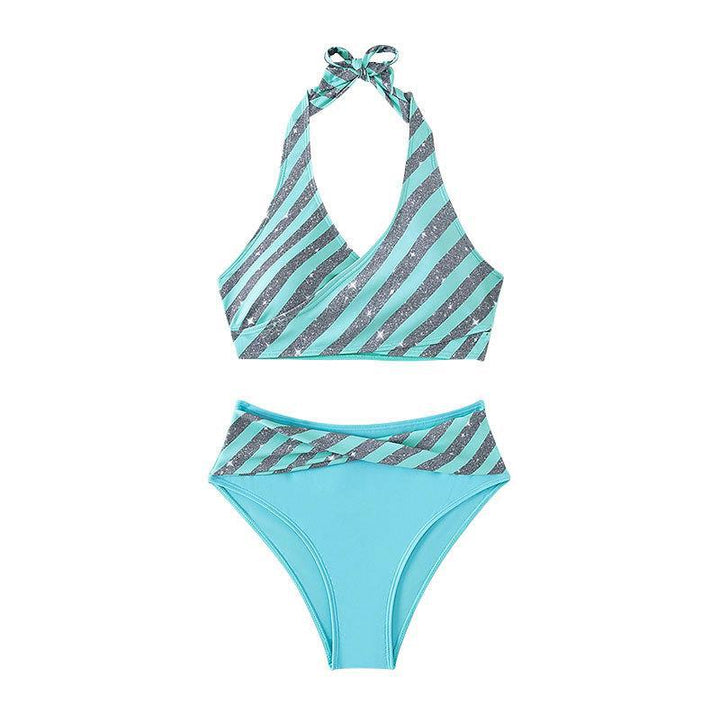 Dame bikini-sæt med høj talje og glamorøs indpakningsdesign Stilla