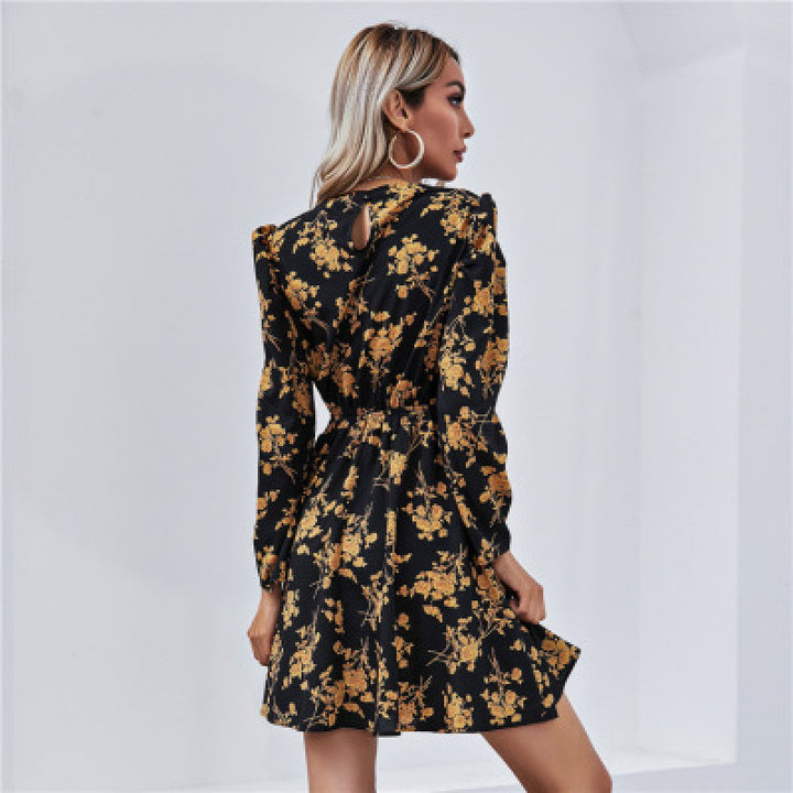 Dame blomsterprint mini kjole Stilla