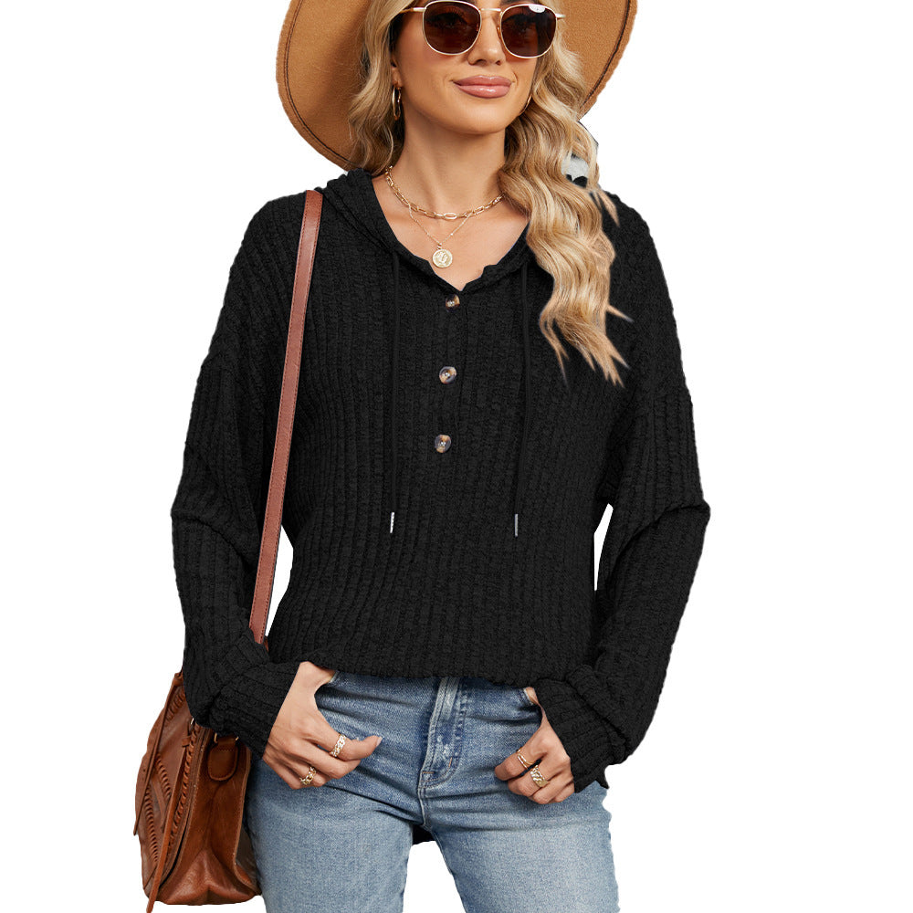 Femme Hætte-Ribstrikpullover Stilla