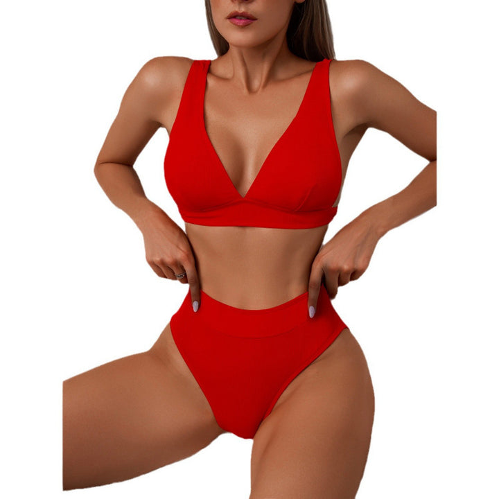 Damer Højt skåret bikini med åndbart top og elastisk bånd Skovae
