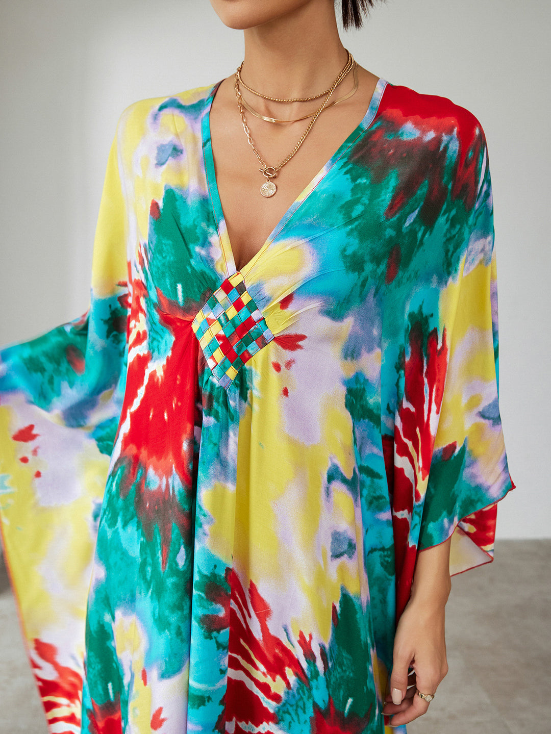 Dame Kaftan med kreativ farvegradient og luftig silhuet Stilla