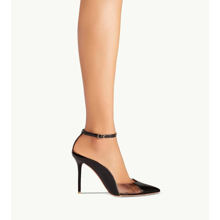 Femme Transparent Spids-Tå High-Heel Slingback Pumps Stilla