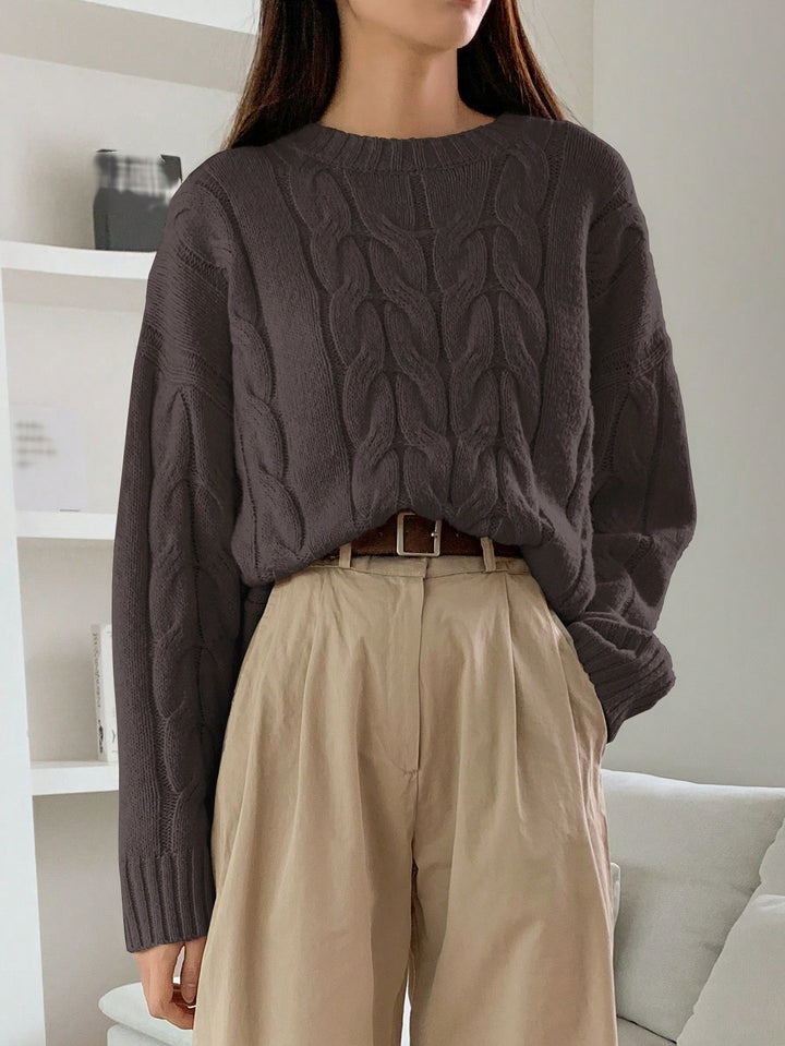 Femme Chunky Kabelstrikpullover Stilla