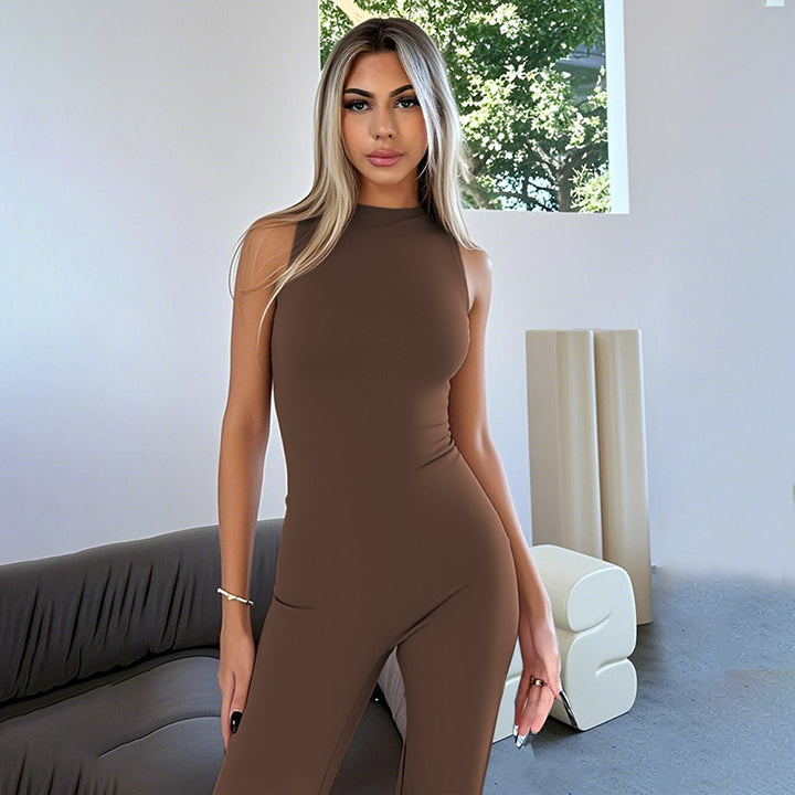 Dame Flydende Jumpsuit med udskåret ben Skovae