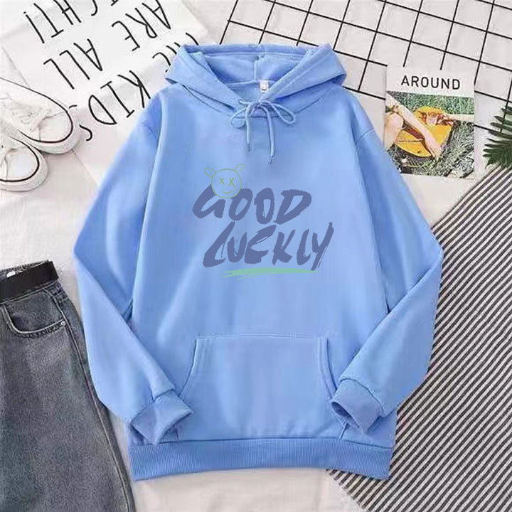 Kvinders Hoodie med Moderne Grafisk Design Skovae