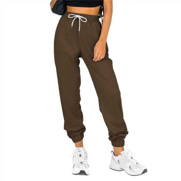 Kvinder Komfortable Afslappede Fit Joggingbukser med Elastisk Liv og Praktiske Lommer Skovae