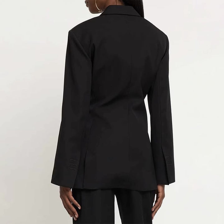 Damernes moderne snit blazer med asymmetrisk design Stilla