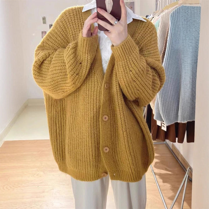 Kvinders hyggelige strikcardigan med oversized snit Stilla
