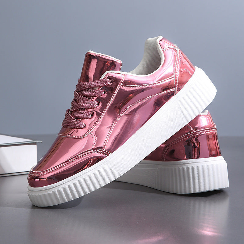 Dame Spejlglans Trendy Sneakers Stilla