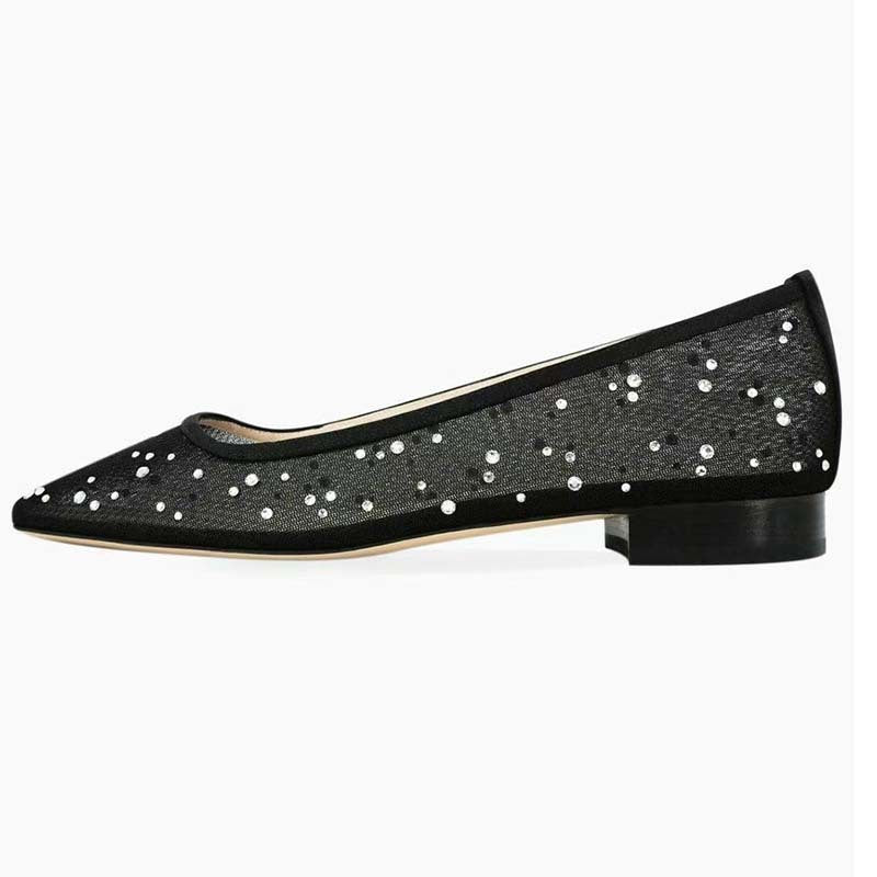 Femme Elegante Spidsesål Ballerinas Stilla