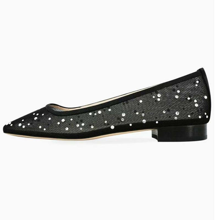 Femme Elegante Spidsesål Ballerinas Stilla