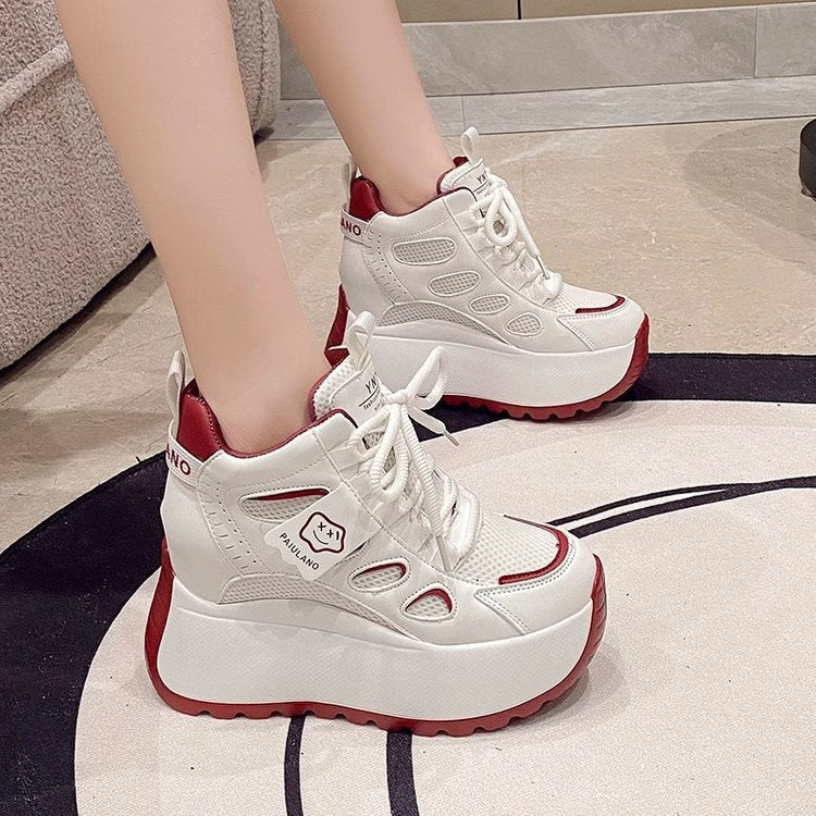 Dame Plateau Sneakers med åndbart overmateriale og skridsikker sål Stilla