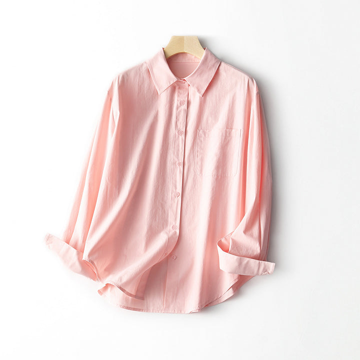 Femme Klassisk Oversized Button-Up Skjorte Stilla
