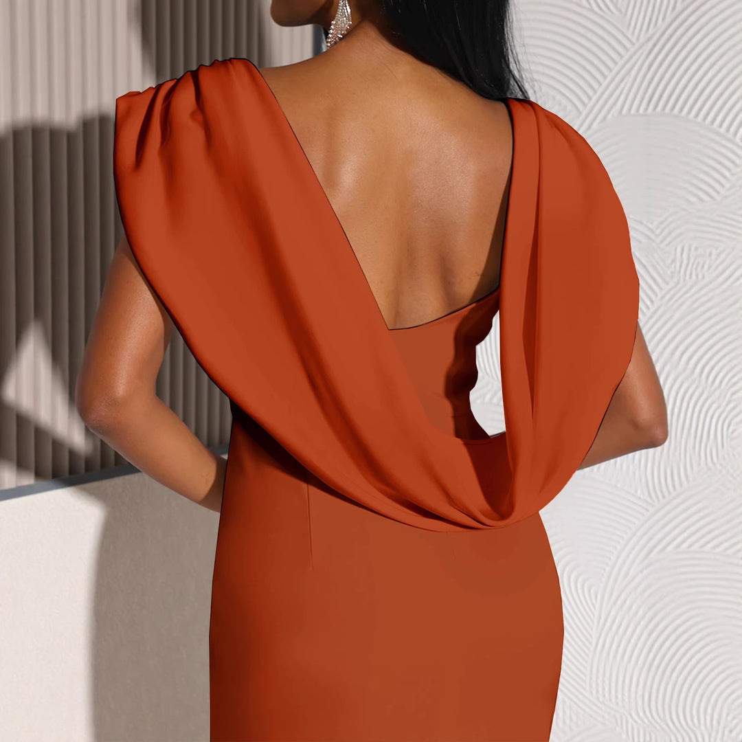 Dame Etuikjole med elegant Drapering Skovae