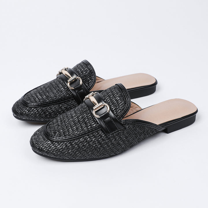 Dame Slip-On Mokkasiner med dekorativ spænde lukning Stilla