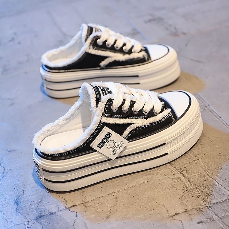 Dame plüsch-plateau-sneakers med skridsikker sål og afslappet design Stilla