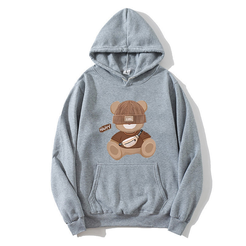 Dame hoodie med unikt bjørnemotiv Skovae