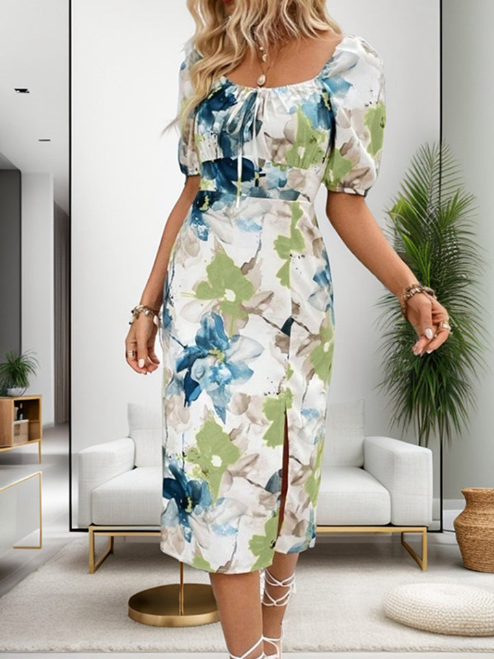 Dame Blomsterprint Midikjole Stilla