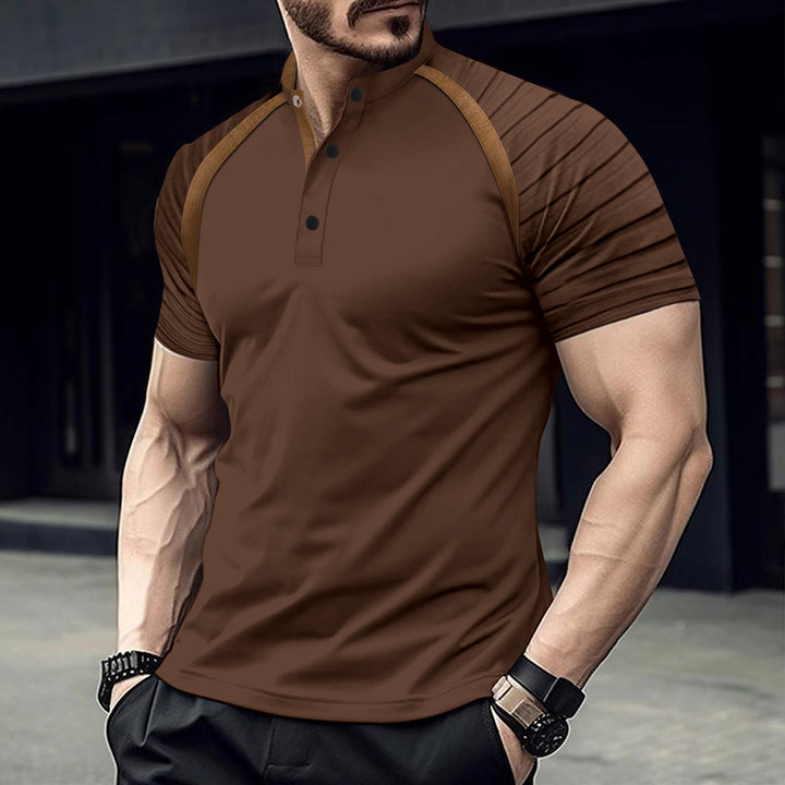 Herrer Poloshirt med innovativ krave og dynamiske accenter Stilla