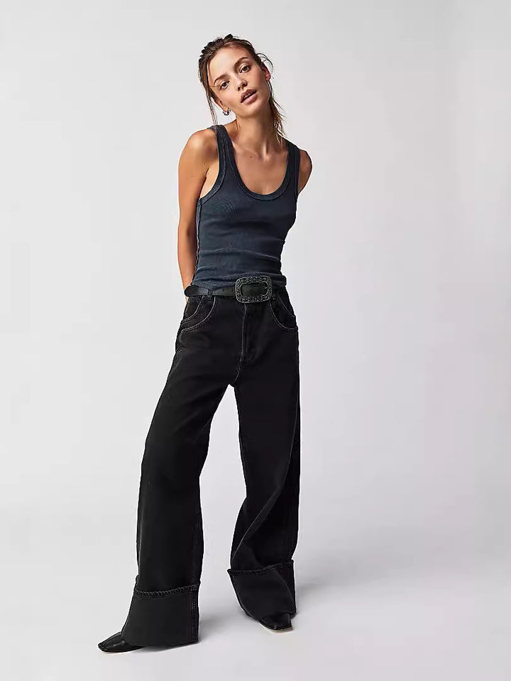 Dame Løst skåret jeans med moderne kant og afslappet pasform Stilla